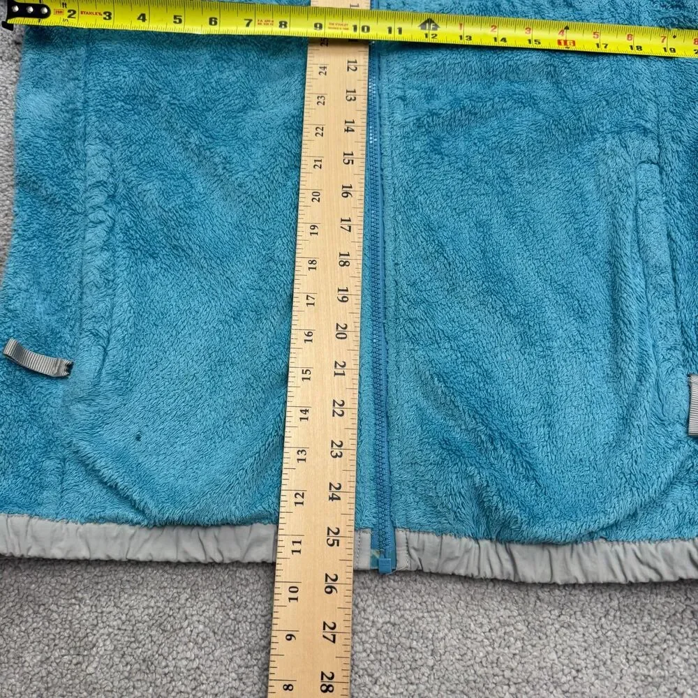 The North Face Denali Fleece Jacket Kids Youth XL Blue Gray Full Zip Pocket Hike